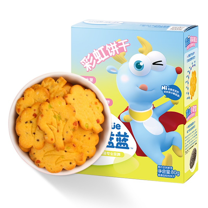 小鹿蓝蓝_彩虹饼干8种元气水果非油炸宝宝零食酥脆饼干独立小袋儿童饼干零食评测哪款值得买,评测数据如何？