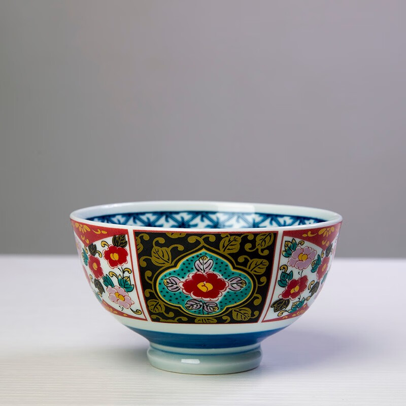 和风四季满堂香烤花饭碗釉下彩陶瓷餐具家用吃饭碗伊万里风商用日式高
