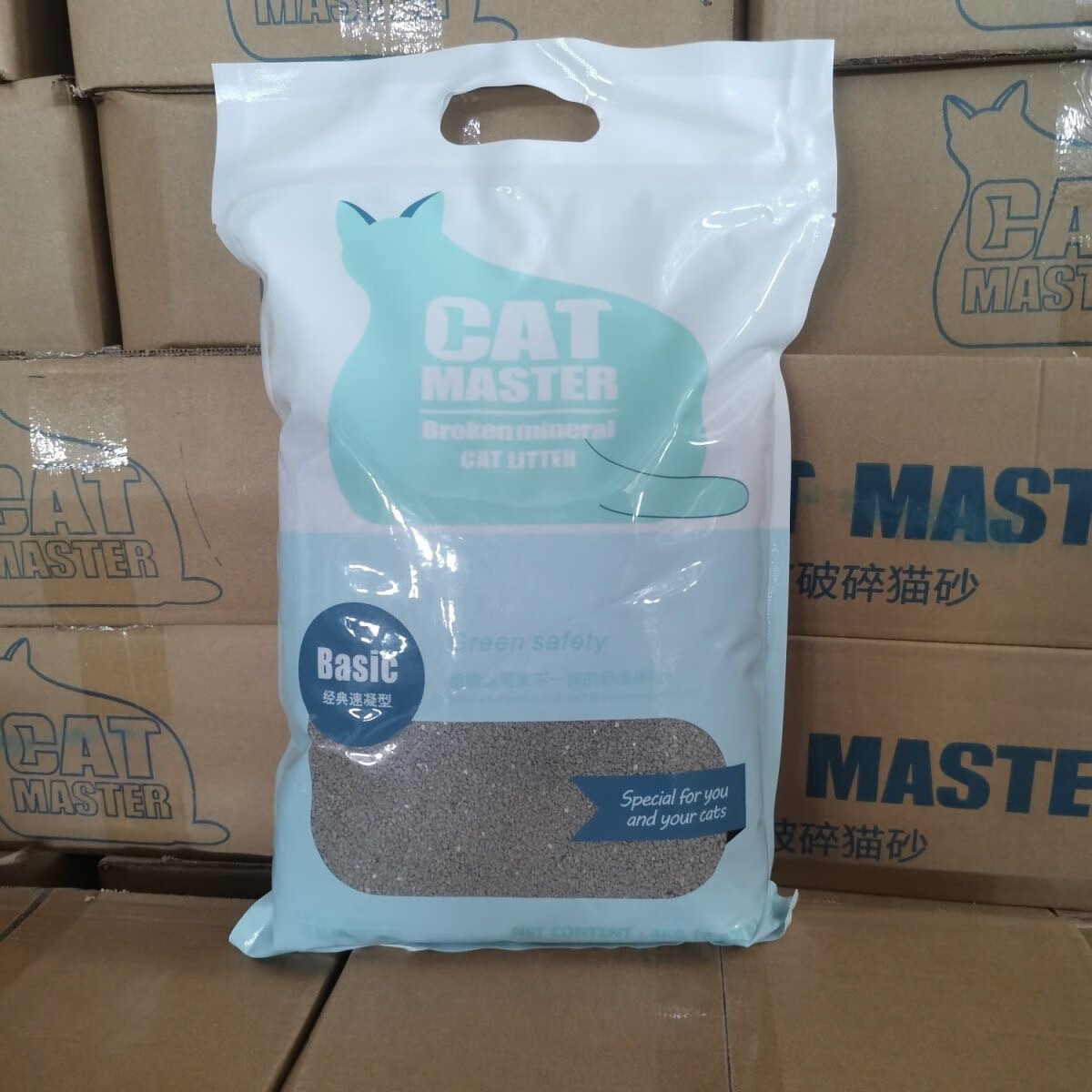 catmaster可思钻石破碎猫砂原矿纳基矿石膨润土矿砂4kg 破碎猫砂4kg*1