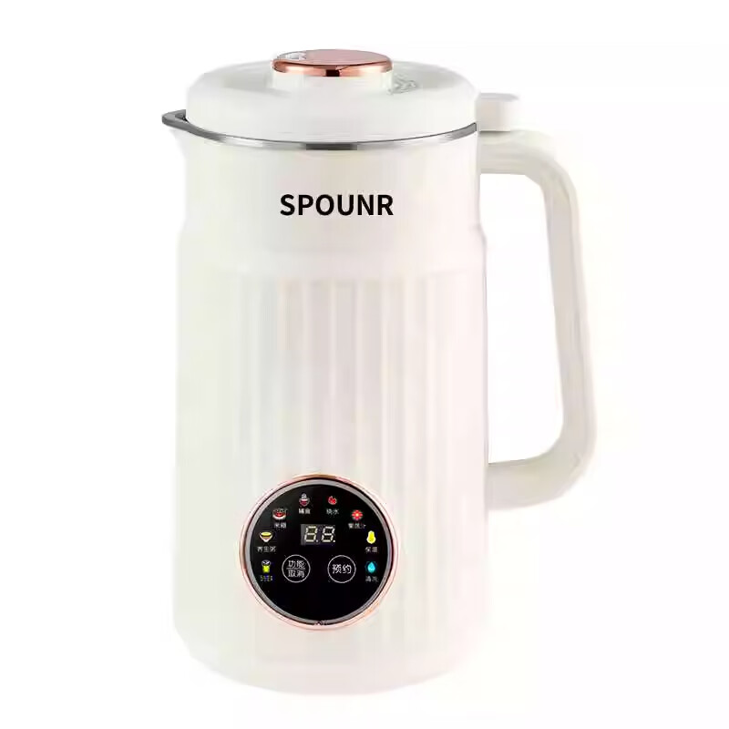 SPOUNR正品苏泊豆浆机家用全自动免煮小型破壁机智能免过滤多功能料理机 1.2L 浪花白 304不锈钢内胆