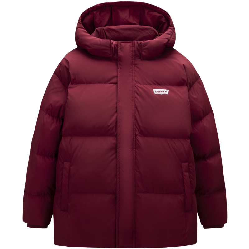 Levi's李維斯兒童羽絨服男女童冬季保暖童裝 草本紅 120 /60 【建議身高110-116cm】