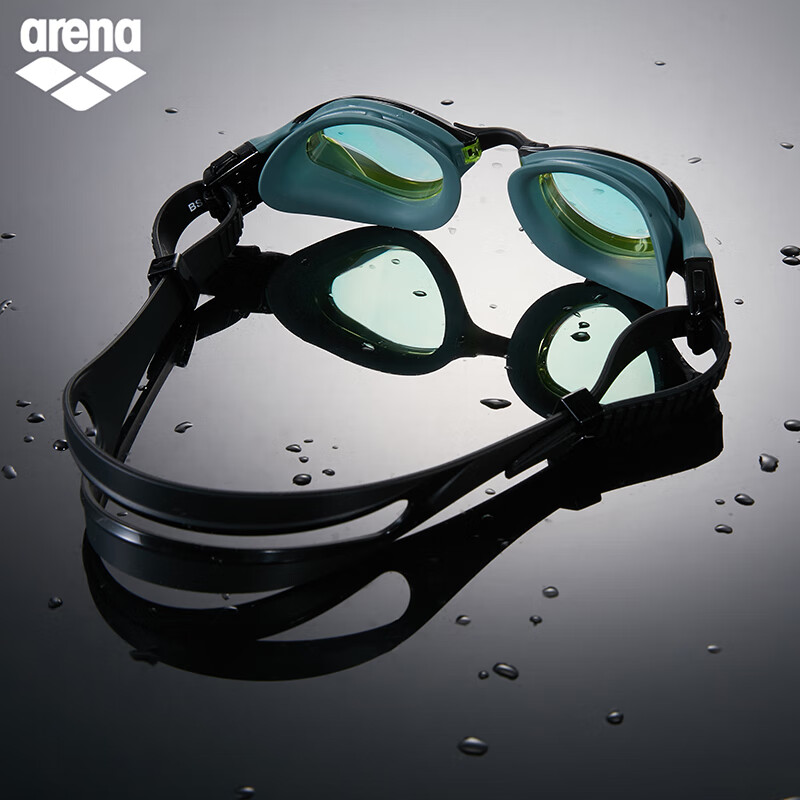 阿瑞娜（arena）进口防雾先锋徐嘉余同款游泳镜眼镜蛇专业游泳装备镜不起雾男女士 金色/绿色-官旗专供