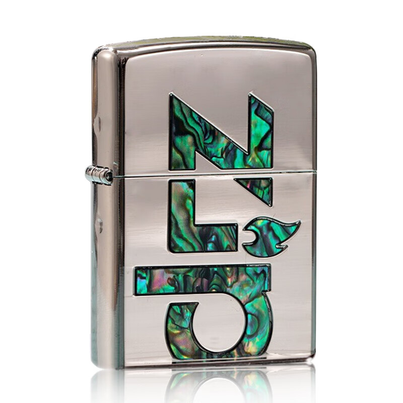 zippo之宝正版打火机 贝壳双面大标 镜面深雕彩贝镶嵌填充 镜面