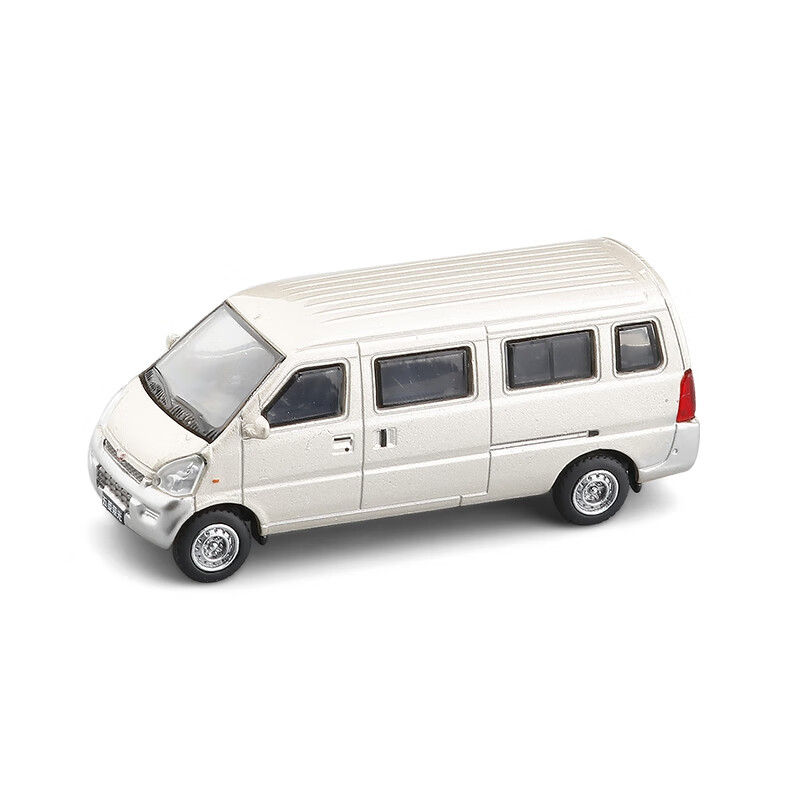 jkm车模1:641/64合金车模jkm五菱之光面包车五菱荣光铁底胶胎避震滑