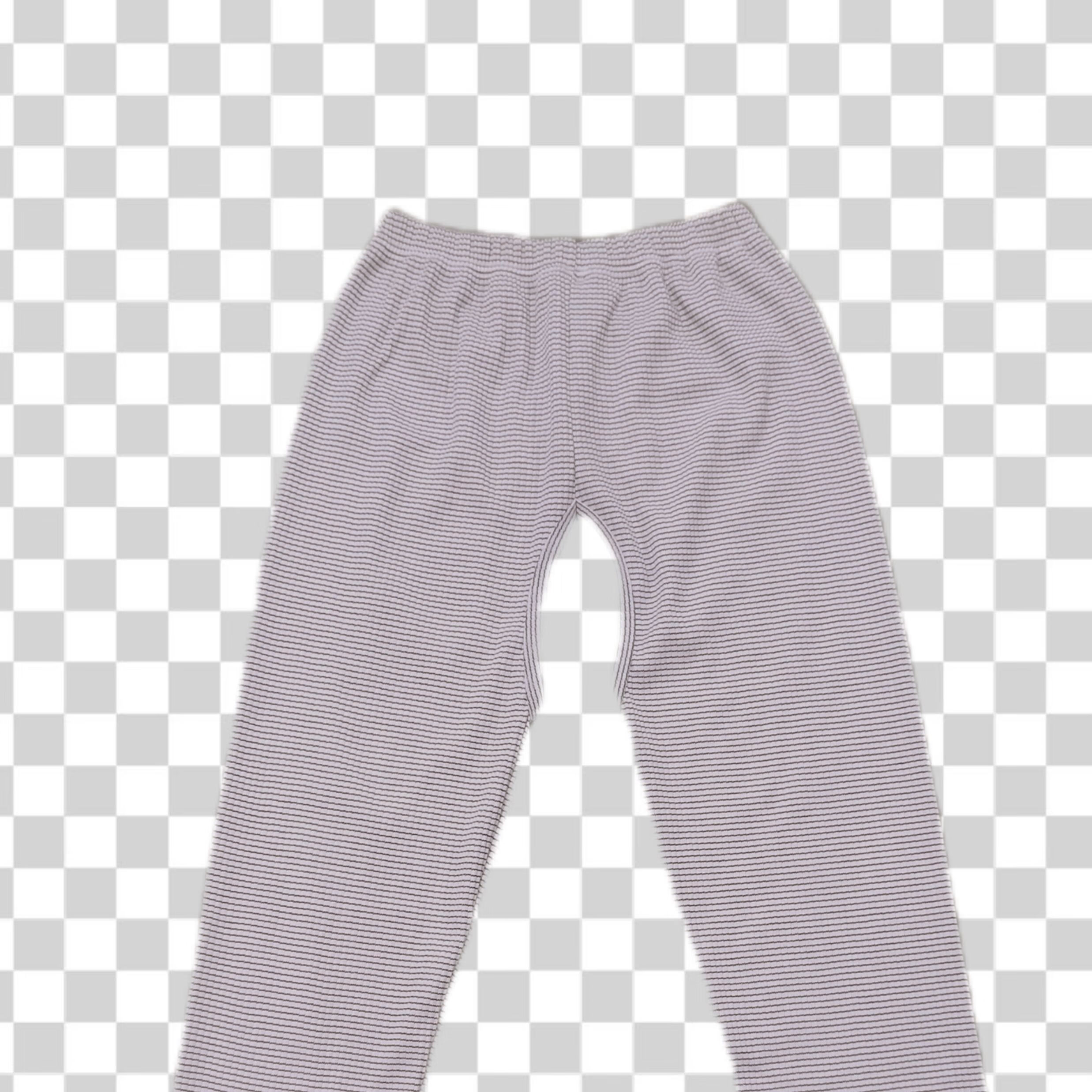 老人开裆秋裤卧床病人护理服偏瘫失禁开裆裤孕妇产后方便秋裤 黑白条