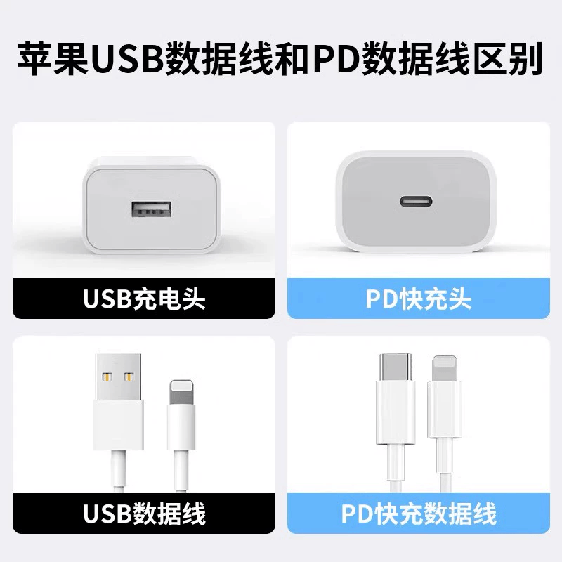 苹果原装拆机数据线二手iPhone14正品20W充电器6充电线7plus8xsma 1条原装数据线【USB接口】 1m