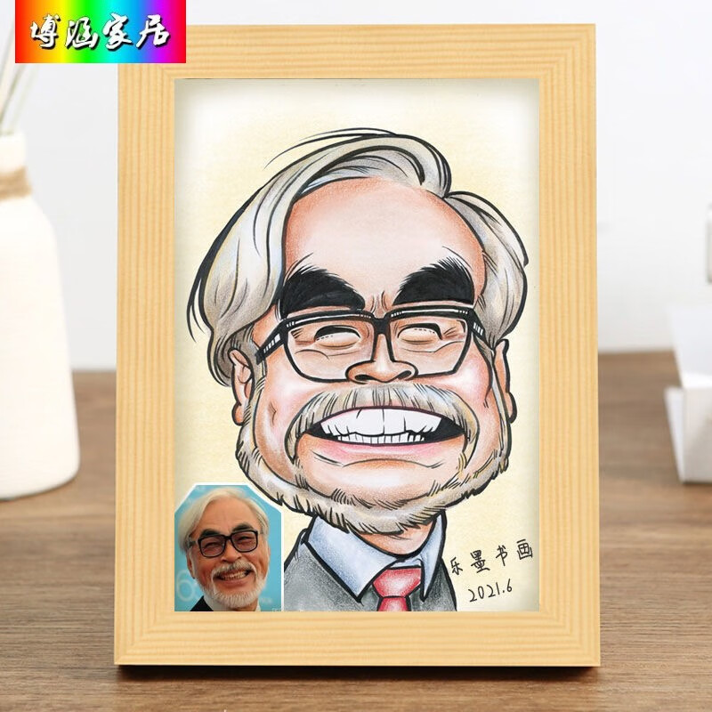 恶搞q版搞笑手绘真人画像 似颜夸张漫画头像设计 卡通人像定制 制作