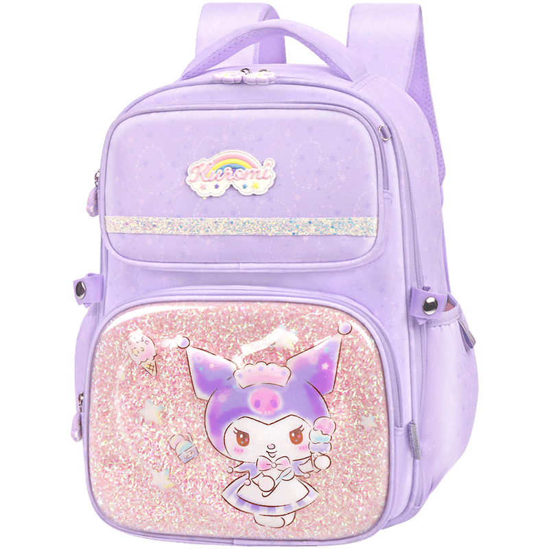 凯蒂猫（HELLO KITTY）儿童书包小学生女孩1-3年级库洛米卡通双肩背包开学DB96601C紫色