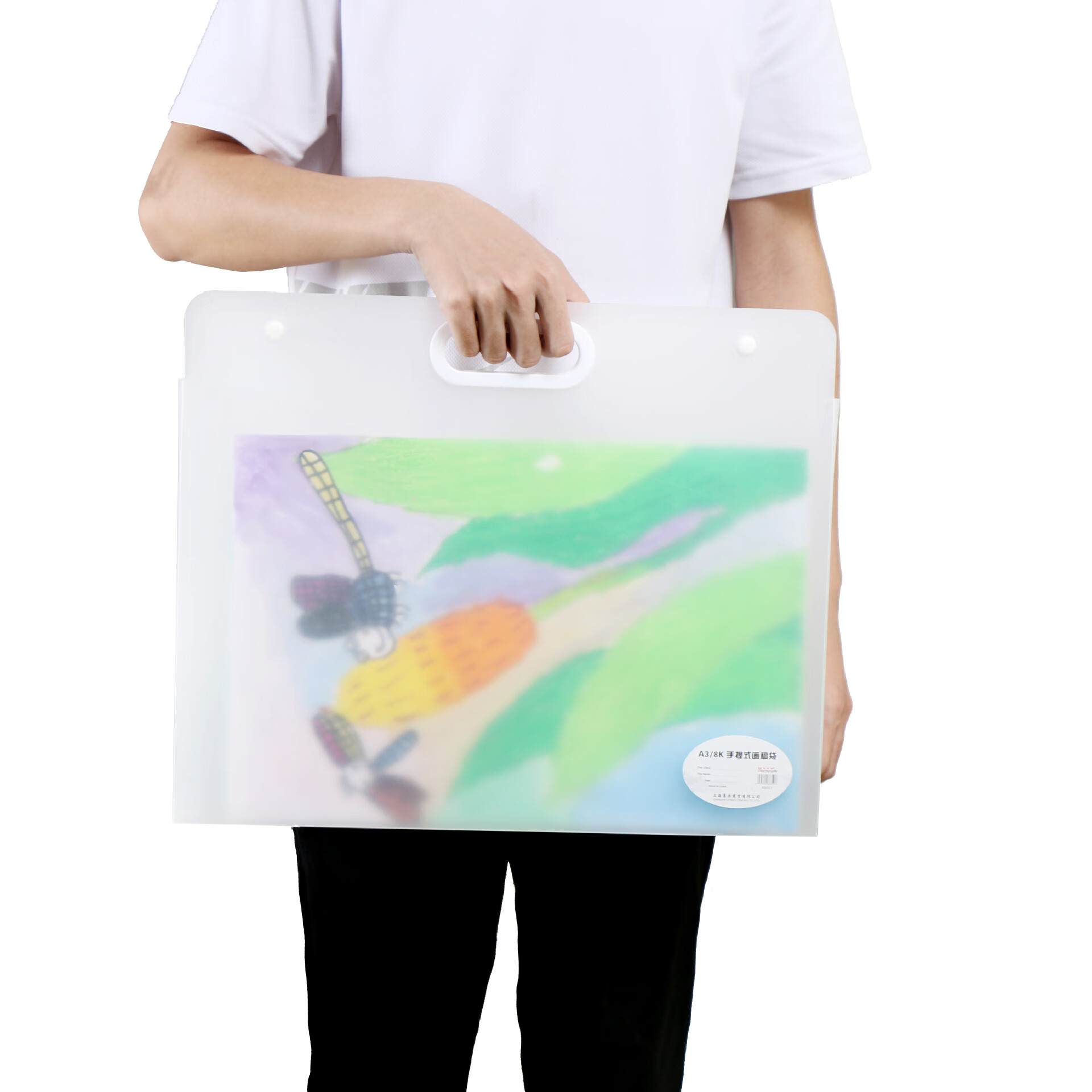 画稿收纳袋超大4k加厚手提8k儿童美术作品集收藏夹a3学生绘画纸收集册