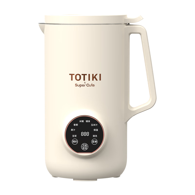 拓几（TOTIKI）豆浆机迷你家用全自动多功能破壁免滤可预约料理机婴儿婴童辅食机  奶油黄800mL(联名款)