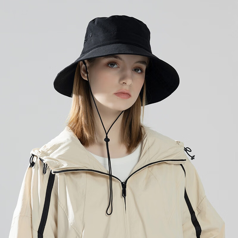 soul wake防晒帽夏季女遮阳大头围春秋大檐防紫外线情侣渔夫登山帽