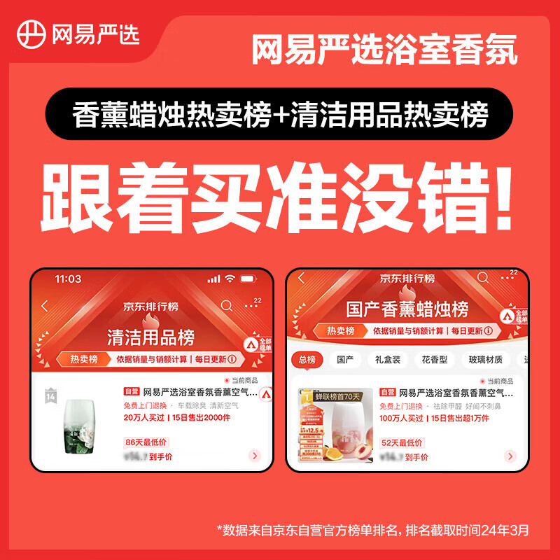 网易严选浴室香氛香薰空气清新剂400ml*4（雪松+浆果+风铃+花园）