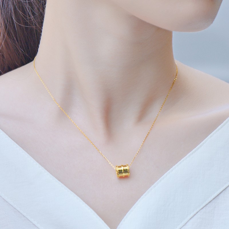 18k金项链女士彩金au750生日礼物女生送女友女朋友老婆妈妈结婚纪念日