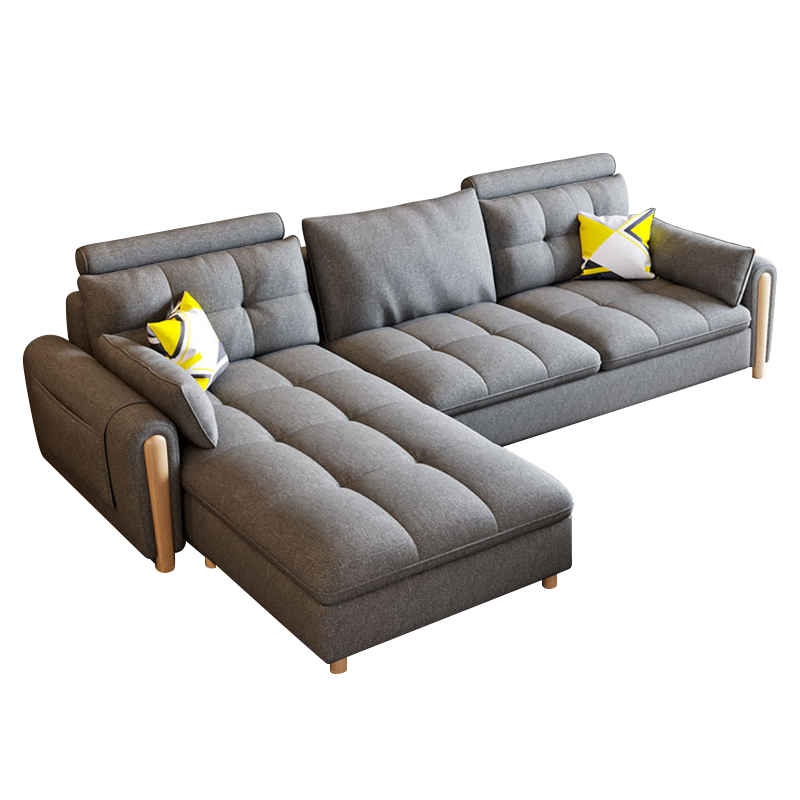 费杰罗 沙发 现代简约布艺沙发贵妃组合意式极简客厅小户型三四人位轻奢科技布沙发 101# 3.1m+脚踏