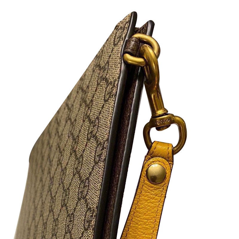 gucci 古驰 立体金属虎头手拿包 ai 棕色 30.5*21