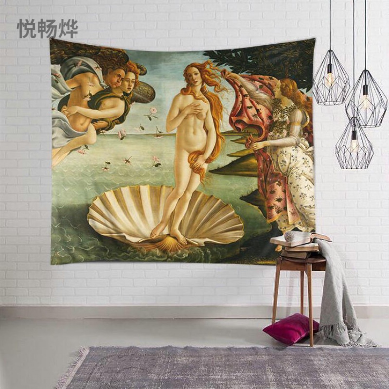 【精选品质】名画挂布文艺复古油画维纳斯诞生北欧风ins挂布世界名画
