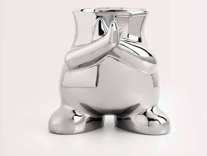 镀银ins卡通手势花瓶达咩款