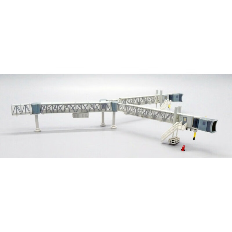 igiftfire1:200双通道廊桥模型登机桥b747/a350 飞机场玩具配件 透明