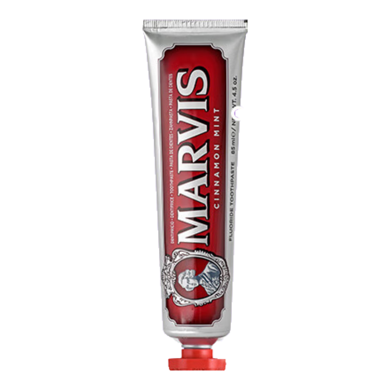 MARVIS 瑪爾仕甜美肉桂薄荷牙膏85ml凈澈皓齒含氟防齲新舊包裝隨機發(fā)貨 
