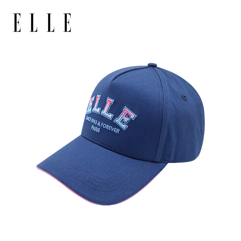 elle棒球帽子男女通用四季logo渐变绣花鸭舌帽户外休闲时尚百搭韩版潮