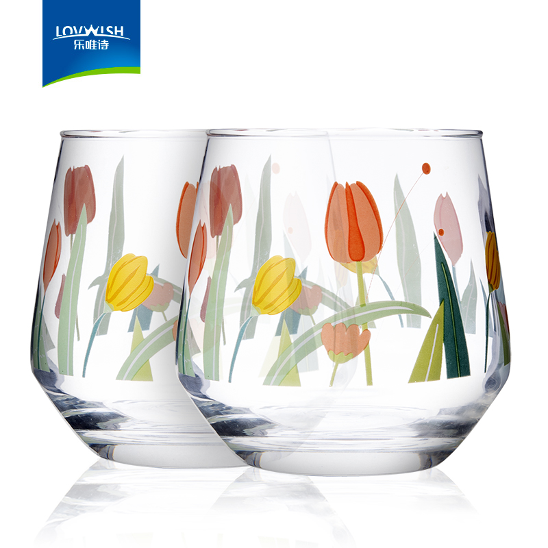 限地区,京东特价app:乐唯诗 郁金香玻璃杯*2