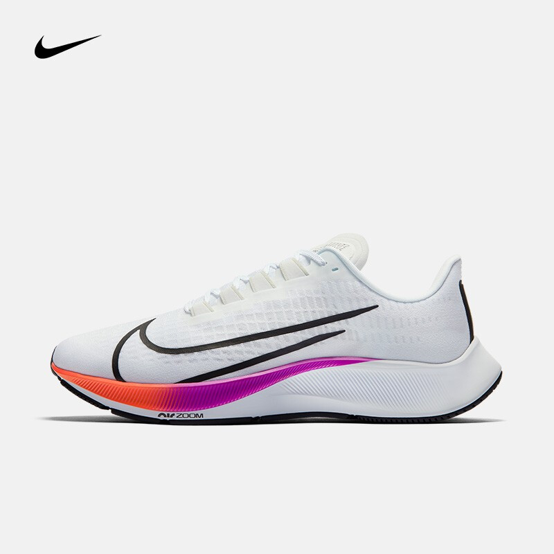 耐克(nike)nike air zoom pegasus 37 耐克飞马37白彩虹运动休闲缓震
