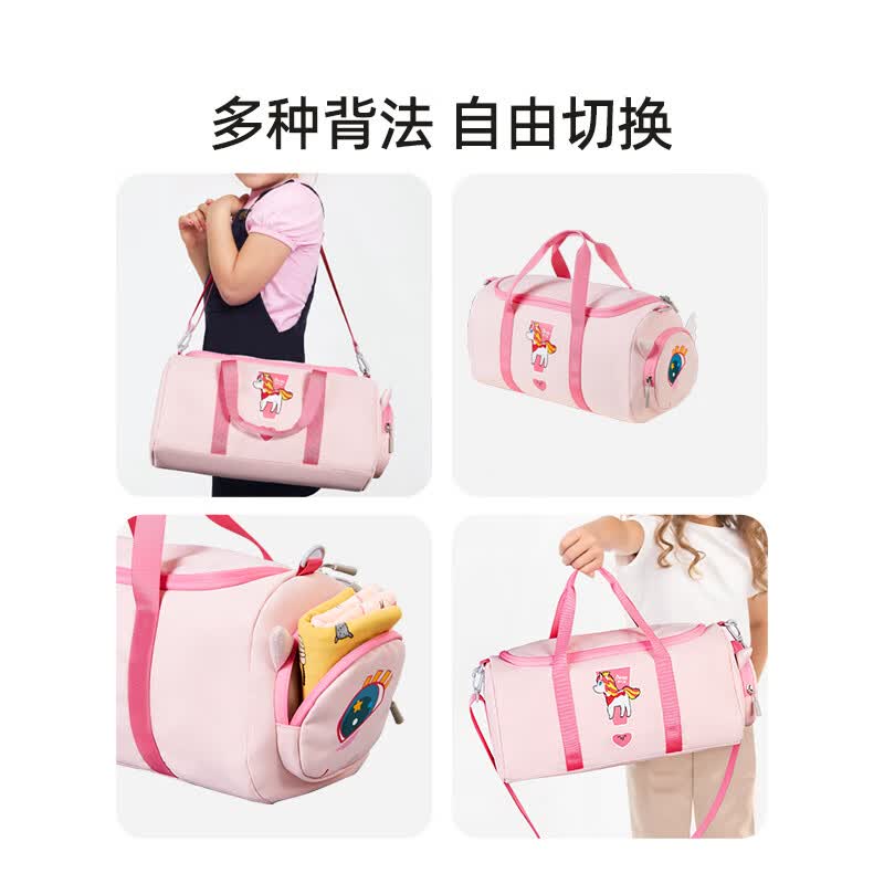 诺狐旅行包行李防水衣服收纳折叠衣物袋子整理袋旅游便携手提收纳包 安琪儿粉