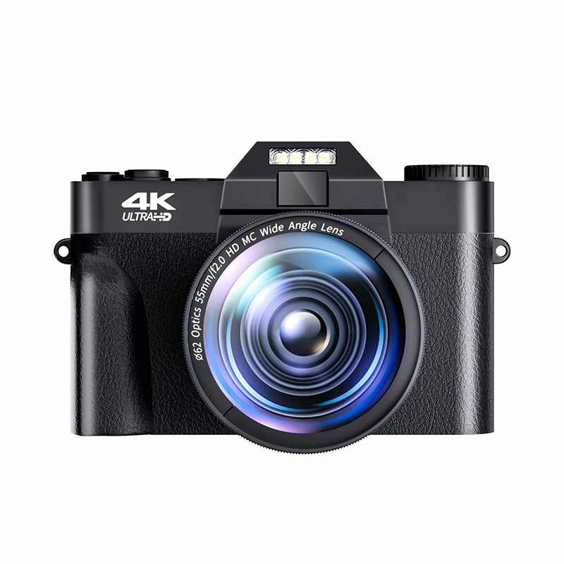 komery相机4k高清复古单反照相机滤镜广角微单学生入门级摄像 黑色