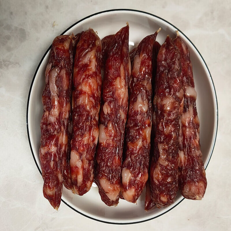广东从化吕田腊肠广式腊味生晒风干咸香口味手工香肠广东腊肠批发 广