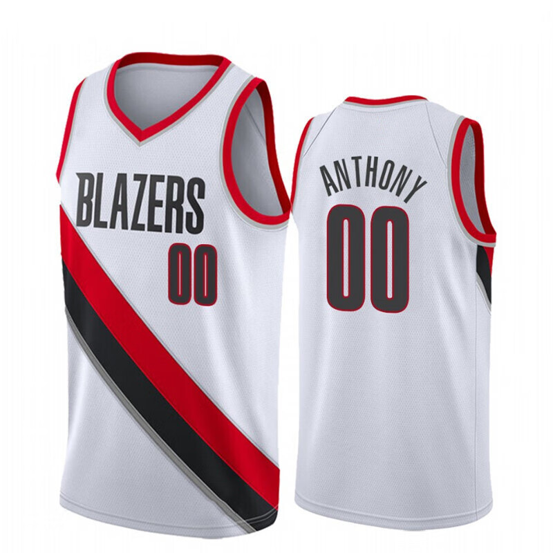 oimg开拓者队利拉德球衣0号城市奖励版安东尼00号复古球衣运动套装