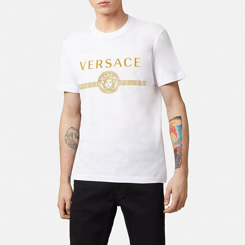 Versace 范思哲 男士美杜莎logot恤 奢侈品男装 A87573-a228806-a2088白色m码 In White | ModeSens