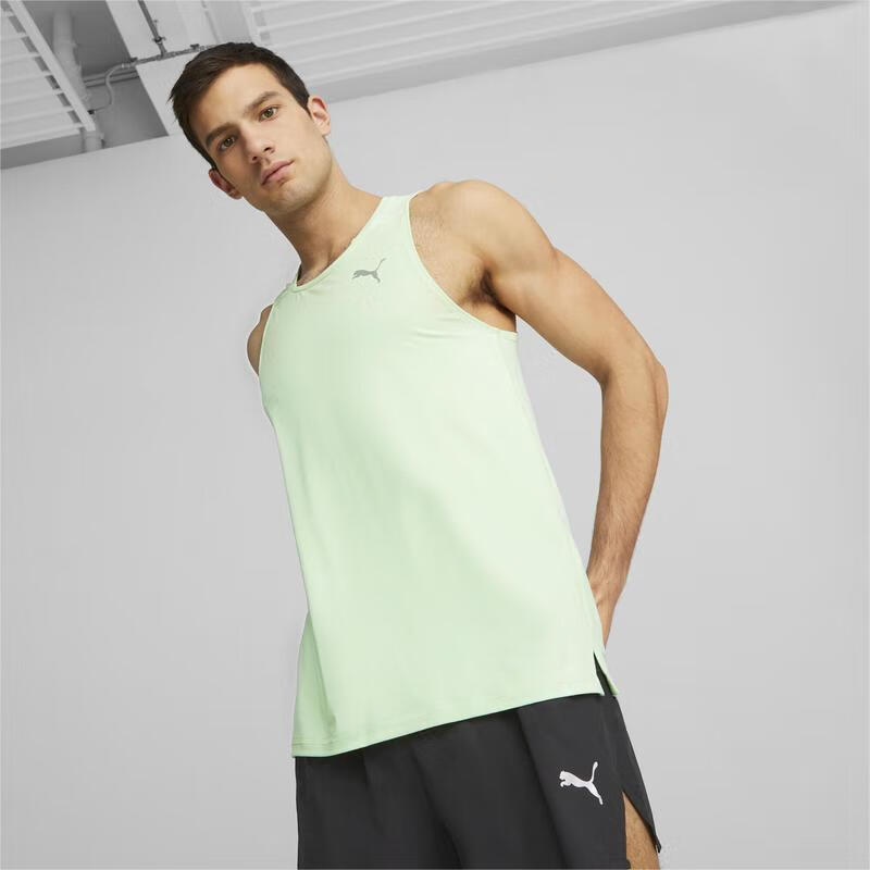 彪馬（PUMA）男士時(shí)尚潮流運動(dòng)背心緊身訓練寬松透氣舒適上衣24新款夏季短袖 Green INT XXL