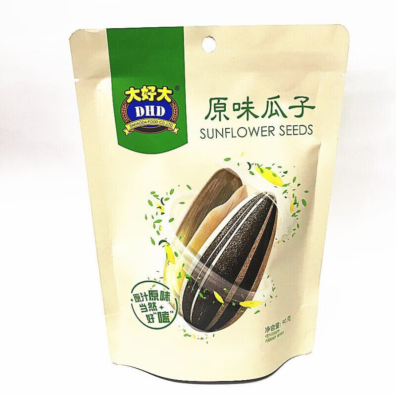 大好大瓜子葵花籽海盐原味奶油味焦糖山核桃90克大颗粒好嗑香瓜子 1包原味瓜子