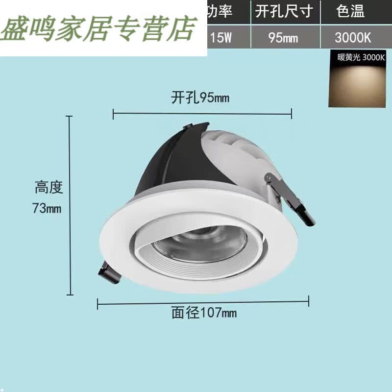 度佳行三雄射灯象鼻灯嵌入式2535拉伸聚光背景墙商用服装店 35 400