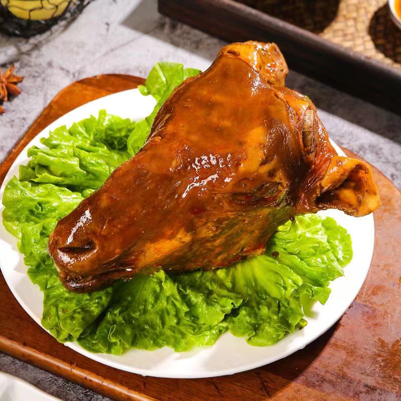 tlxt内蒙古卤味麻辣羊头整只熟食带舌头带脑3斤装冷冻新鲜 麻辣羊头2