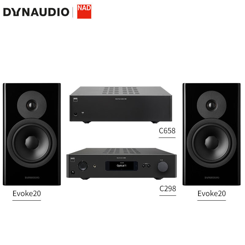 丹拿（DYNAUDIO）HiFi音响前后级套装 NAD C658+C298 + Evoke 20 黑色