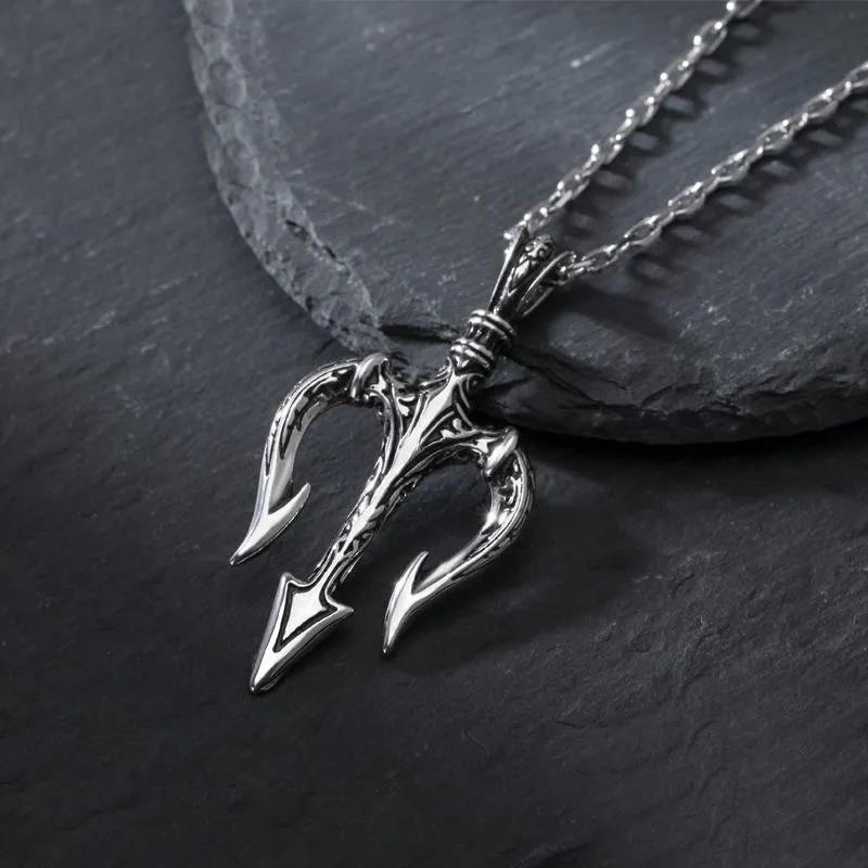 baofanchi项链海王三叉戟男嘻哈霸气个性复古海神波塞冬小众何厌同款