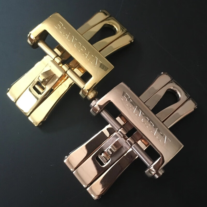 珠佩丽适配宝珀宝铂blancpain五十噚折叠扣手表蝴蝶扣表扣20mm22mm