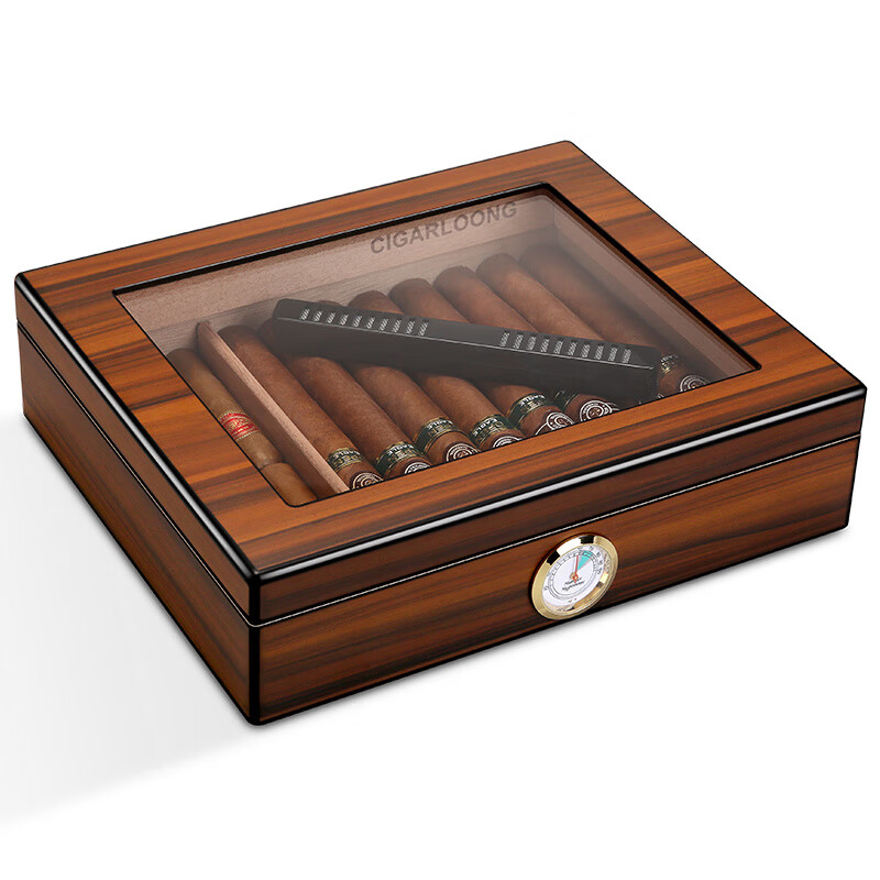 茄龙 (cigarloong) 雪松木雪茄盒古巴雪茄烟盒便捷式雪茄保湿盒cl