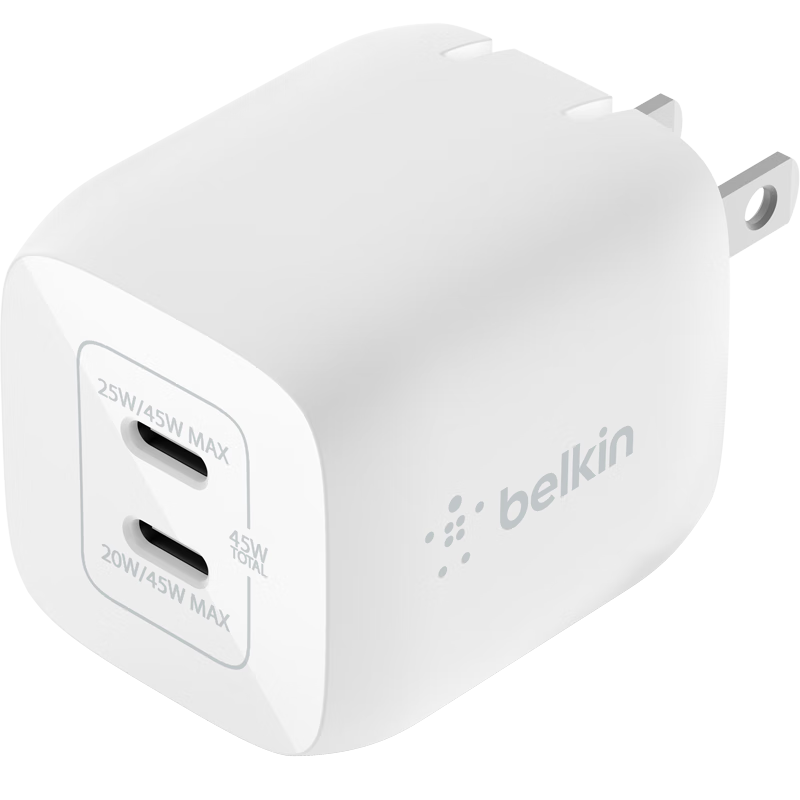 ������BELKIN��ƻ������� 45W˫�ڵ����ؿ�� ƻ��iPhone17���ͷ ��С��Я Type-C��Դ������ WCH011 120.67Ԫ(������)