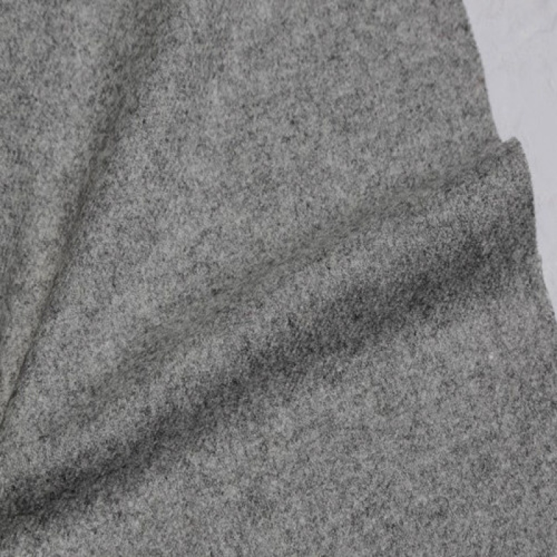 羊绒呢子布料品质澳毛深烟灰色中厚款羊毛呢羊绒布料 做西装外套l 深