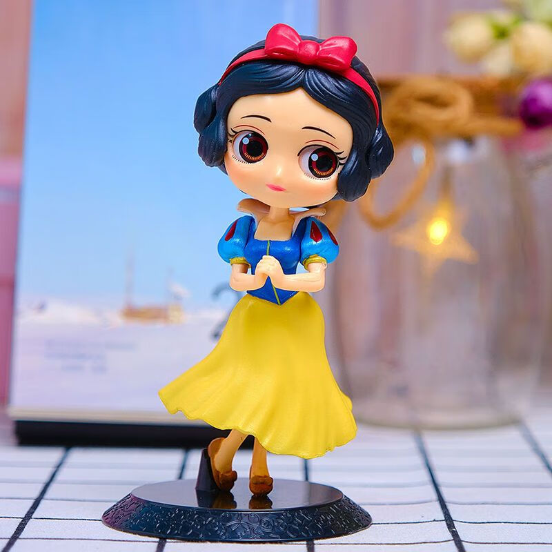 冰雪奇缘手办艾莎安娜白雪公主模型玩偶蛋糕摆件生日礼物女 白雪公主
