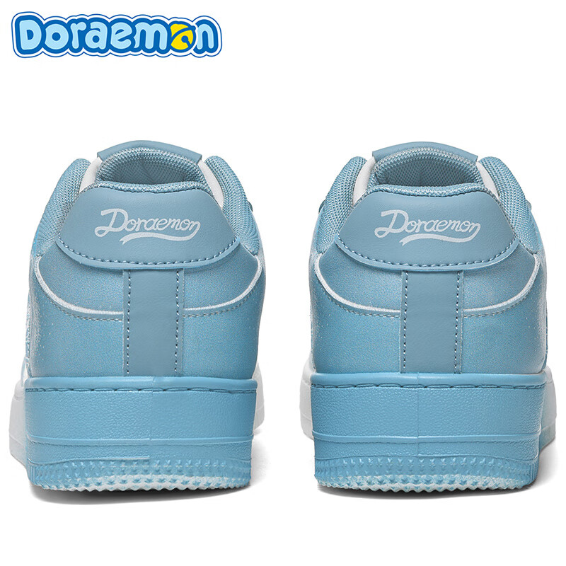 哆啦A梦男鞋低帮板鞋秋季新款渐变涂鸦鞋子男款百搭情侣鞋运动休闲鞋 渐变蓝 42