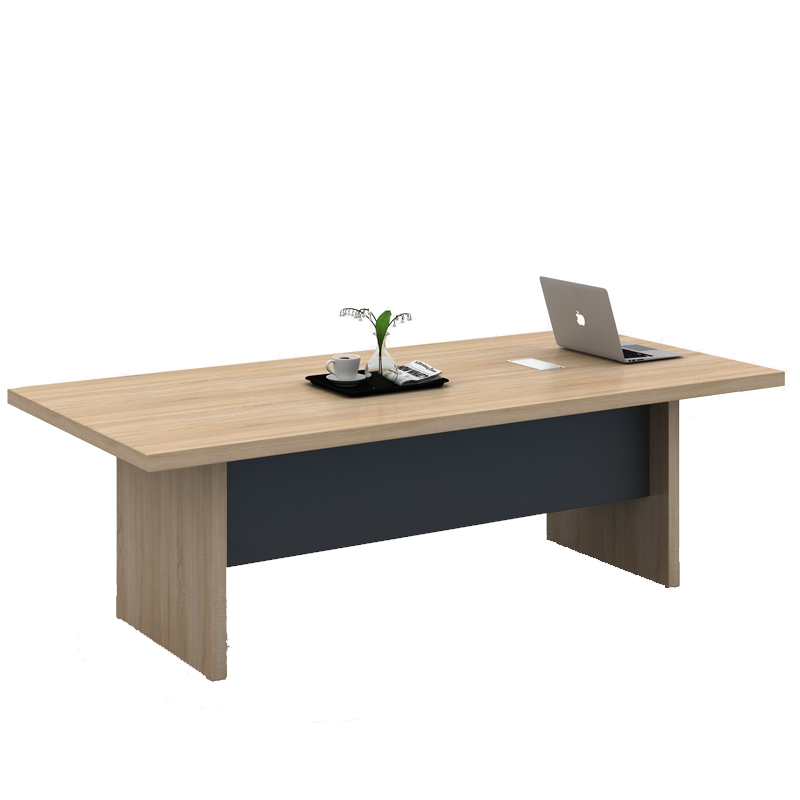 法果 简约现代大小型会议桌会议台培训洽谈桌长桌职员办公桌 2400*1100*750H