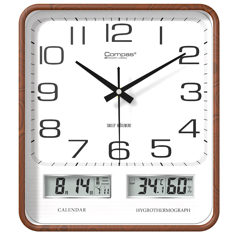 ����˿��Compas�����ӿ�����������ʪ��ʱ�� ��ԼʯӢ�ӱ���ǽC3236 ��ľɫ 34cm