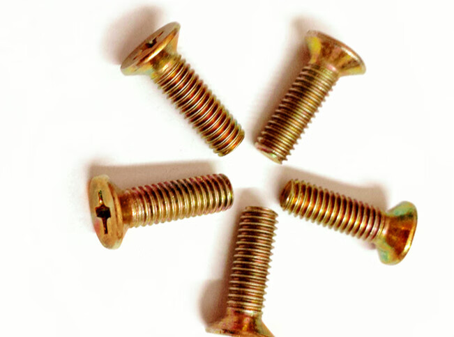 惠利得m5 m6 国标铁镀锌沉头十字槽螺丝 白锌平头螺钉彩锌平机平基