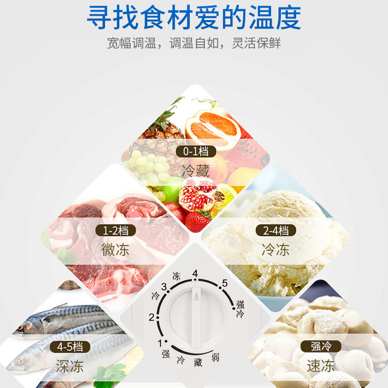 志高（CHIGO）双温蝶形门冰柜一级能效 家用商用大容量 双箱冷藏冷冻侧掀门卧式冰箱内置钢化玻璃门带锁省电低音 【蝶形双温】320升内置玻璃门冷柜