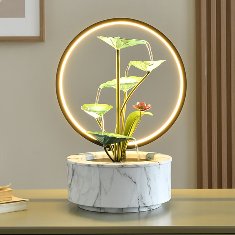 g luxome风水轮招财流水装饰生财摆件客厅玄关循环水乔迁新居礼品开业