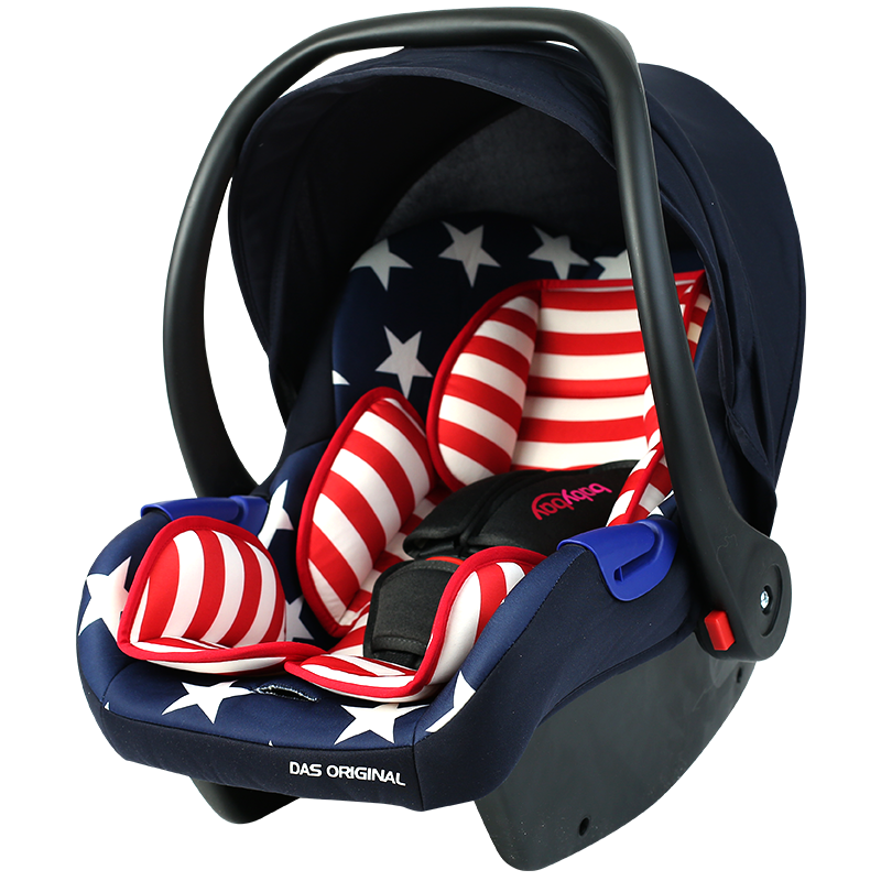 Babybay德国新生儿汽车儿童安全座椅车载婴儿提篮简易便携式手提睡篮宝宝摇篮0-15个月 闪电黑