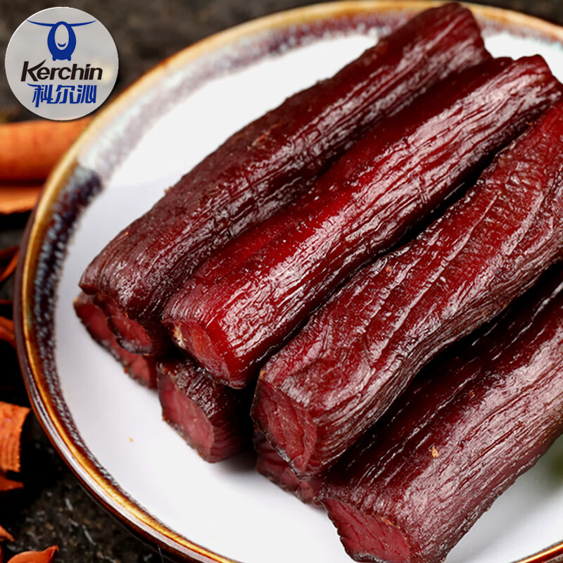 科尔沁（KERCHIN）内蒙特产科尔沁手撕风干牛肉干500g独立小包装多种口味休闲零食 原味500g*1袋